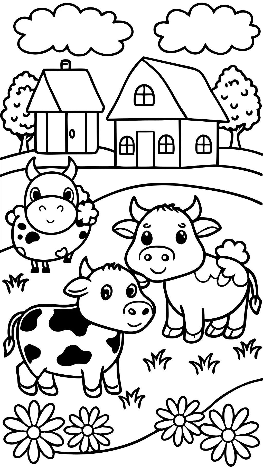 coloriages gratuits vaches